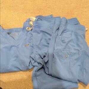 Figs Light Blue Medical Scrub Set